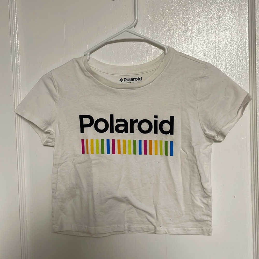 WHITE POLAROID CROP TOP